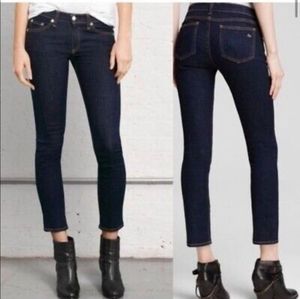 Rag & Bone  Dark Wash Ankle Skinny Capri Jeans  Size 25